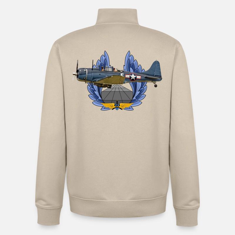 SBD Dauntless - Sweat zippé unisexe en coton bio Stanley/Stella - beige crème