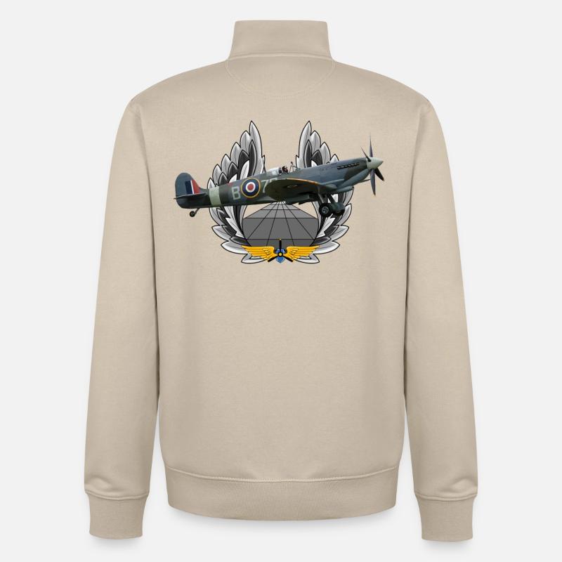 Spitfire - Sweat zippé unisexe en coton bio Stanley/Stella - beige crème