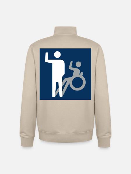 Not all disabilities are visible * - Unisex Organic Zip Sweatshirt by Stanley/Stella - desert dust