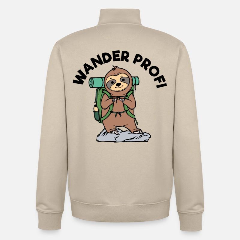 Wandern Statement Klettern Wanderrouten Wanderer - Unisex Organic Zip Sweatshirt von Stanley/Stella - Cremebeige