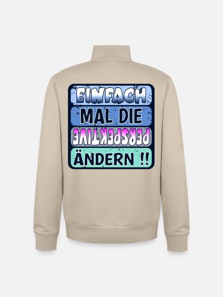 VERÄNDERUNG - PERSPEKTIVE ÄNDERN - Unisex Organic Zip Sweatshirt von Stanley/Stella - Cremebeige