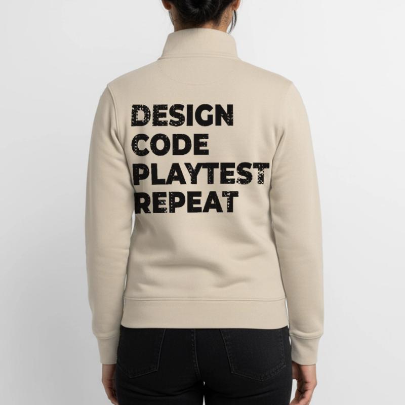 Test de test de Design Code Sweat zippé unisexe en coton bio Stanley/Stella