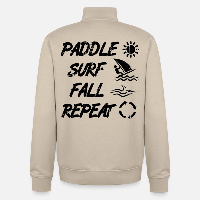 Windsurfing techniques - Unisex Organic Zip Sweatshirt by Stanley/Stella - desert dust
