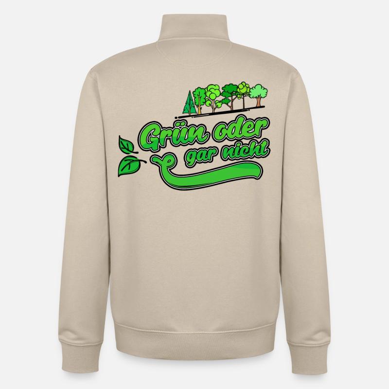 Umweltschutz Erde Natur Baum Statement Naturschutz - Unisex Organic Zip Sweatshirt von Stanley/Stella - Cremebeige