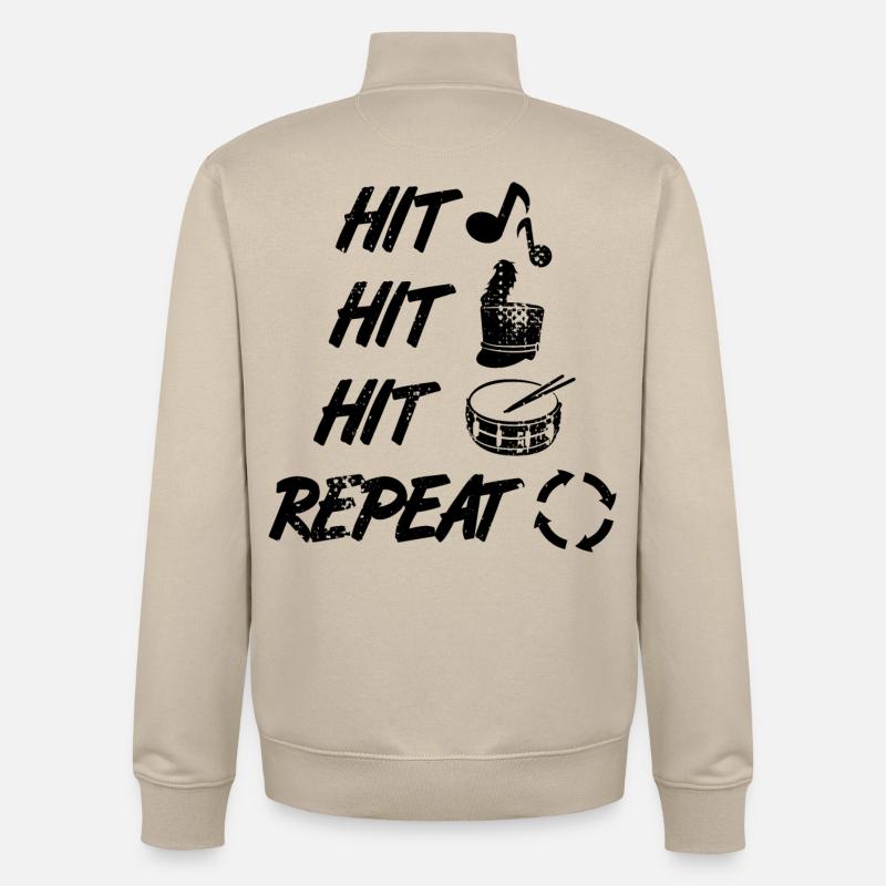 Chapelle de la marche - Sweat zippé unisexe en coton bio Stanley/Stella - beige crème