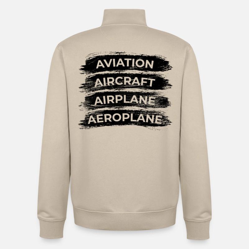 Plan Spotter Routine - Unisex Organic Zip Sweatshirt by Stanley/Stella - desert dust