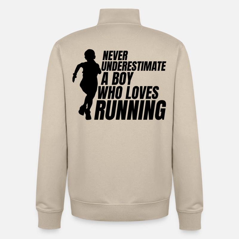 Garçon de course - Sweat zippé unisexe en coton bio Stanley/Stella - beige crème