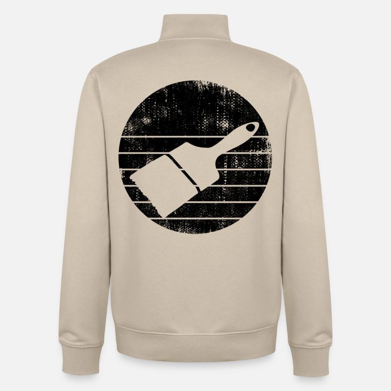 Painter Brushes - Unisex Organic Zip Sweatshirt by Stanley/Stella - desert dust