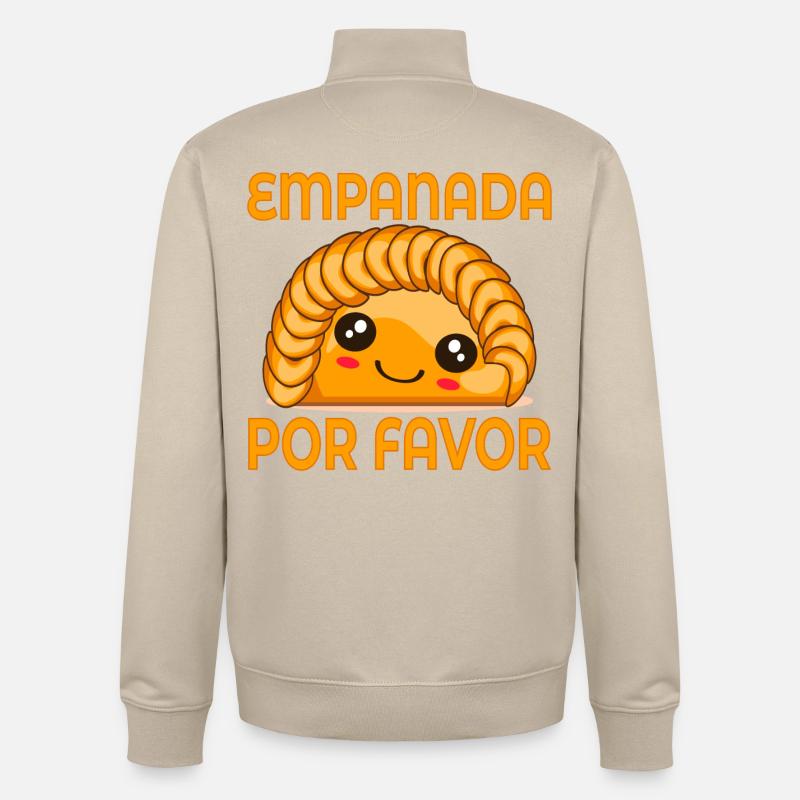 EMPANADA DUMPLINGS - Unisex Organic Zip Sweatshirt by Stanley/Stella - desert dust