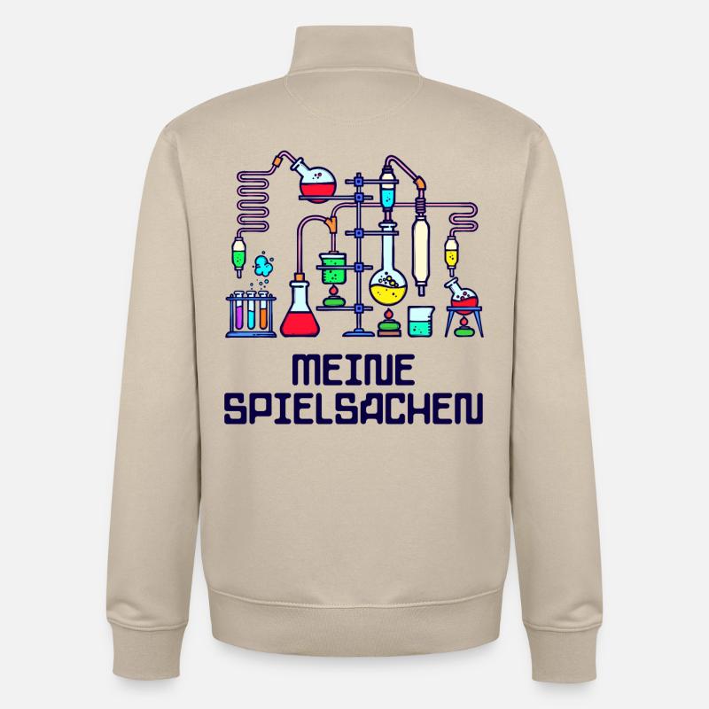 Beruf Wissenschafter Statement Workaholic Karriere - Unisex Organic Zip Sweatshirt von Stanley/Stella - Cremebeige