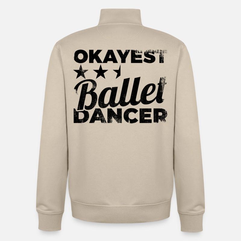 Danseur de ballet moyen - Sweat zippé unisexe en coton bio Stanley/Stella - beige crème