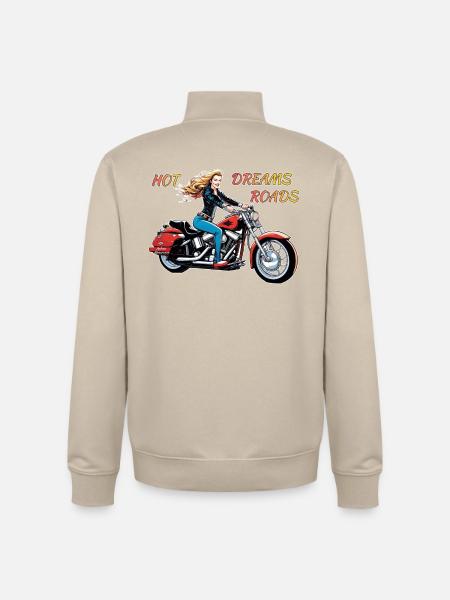 Mädchen Heiße Träume Straßen - Unisex Organic Zip Sweatshirt von Stanley/Stella - Cremebeige