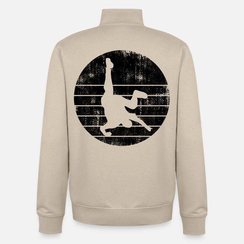 Breakdancer - Sweat zippé unisexe en coton bio Stanley/Stella - beige crème