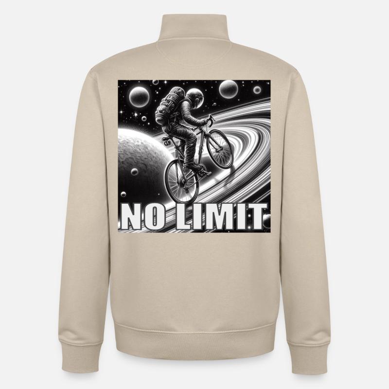 NO LIMIT - Sweat zippé unisexe en coton bio Stanley/Stella - beige crème