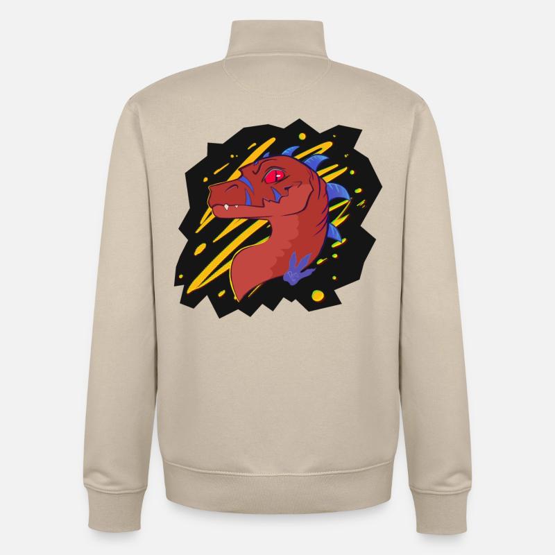 Firia, la chimère (par Derpy Fox) - Sweat zippé unisexe en coton bio Stanley/Stella - beige crème