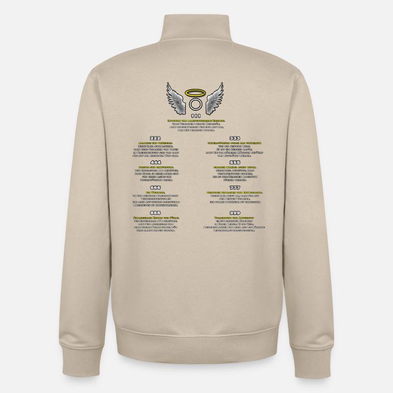 Engelzahlen Muster der Manifestation - Unisex Organic Zip Sweatshirt von Stanley/Stella - Cremebeige