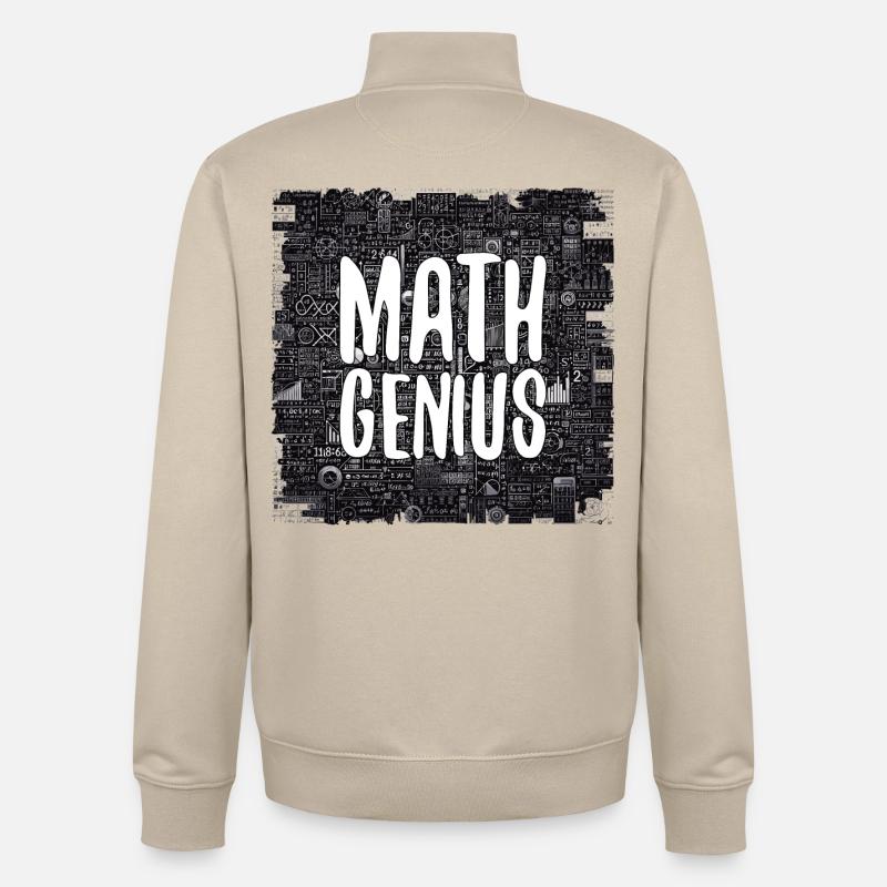 Math Genius Math Genius Math cadeau - Sweat zippé unisexe en coton bio Stanley/Stella - beige crème