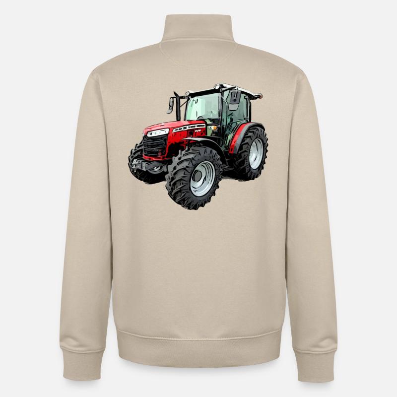 M F 4708 M Traktor - Unisex Organic Zip Sweatshirt von Stanley/Stella - Cremebeige