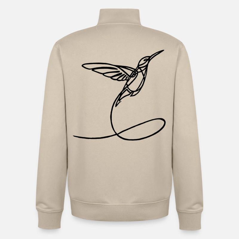 Schwarzer seltsamer Vogel - Unisex Organic Zip Sweatshirt von Stanley/Stella - Cremebeige