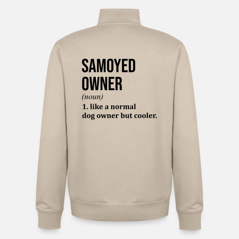 Samoyed - Sweat zippé unisexe en coton bio Stanley/Stella - beige crème