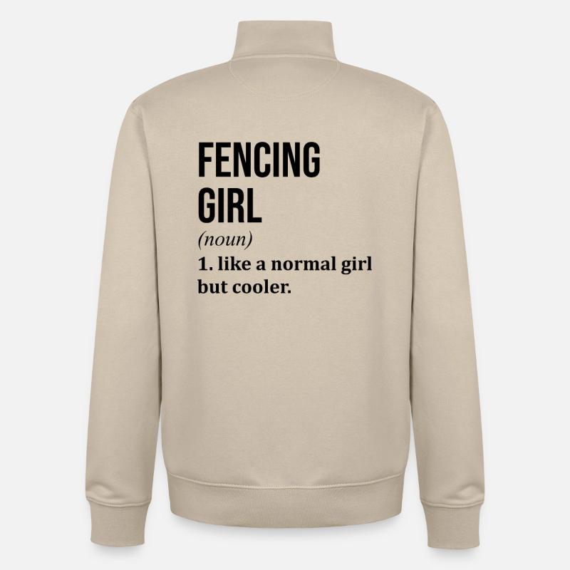 Fechten - Unisex Organic Zip Sweatshirt von Stanley/Stella - Cremebeige