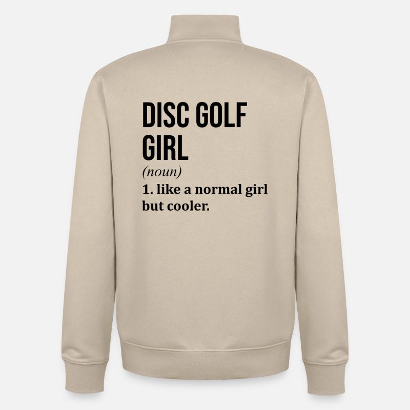 Disc Golf - Sweat zippé unisexe en coton bio Stanley/Stella - beige crème