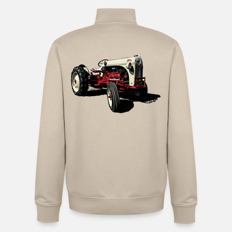 Oldtimer Traktor 8N - Unisex Organic Zip Sweatshirt von Stanley/Stella - Cremebeige