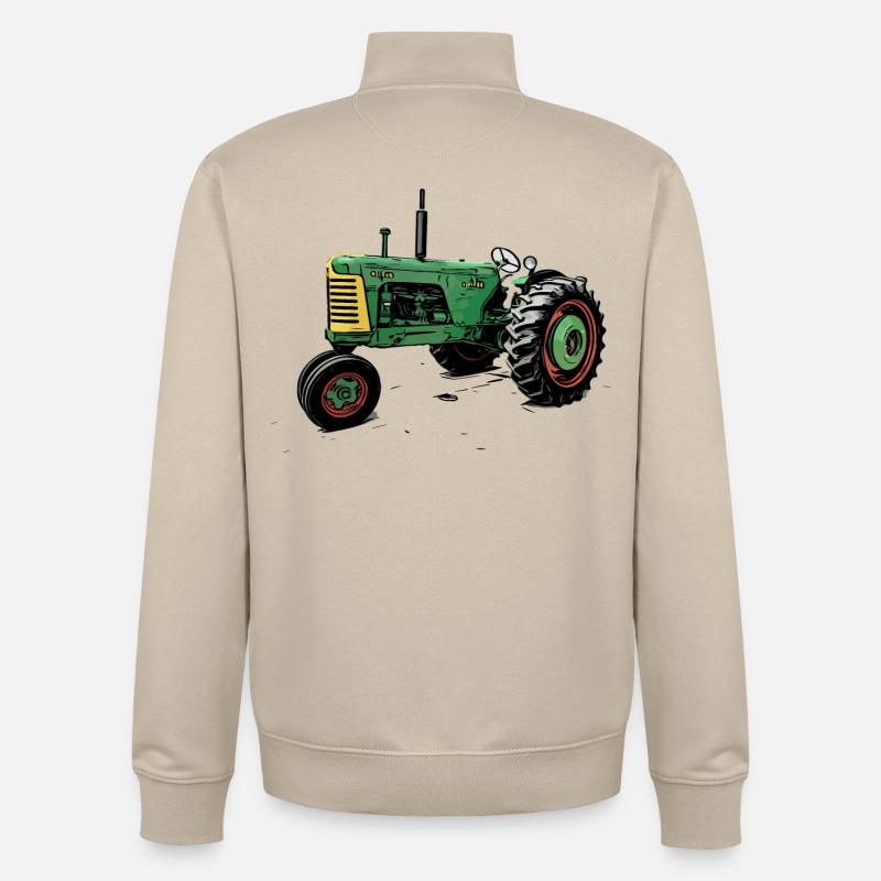 Oliver 88 Traktor - Unisex Organic Zip Sweatshirt von Stanley/Stella - Cremebeige