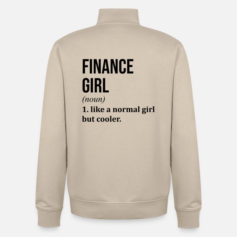 finance - Sweat zippé unisexe en coton bio Stanley/Stella - beige crème