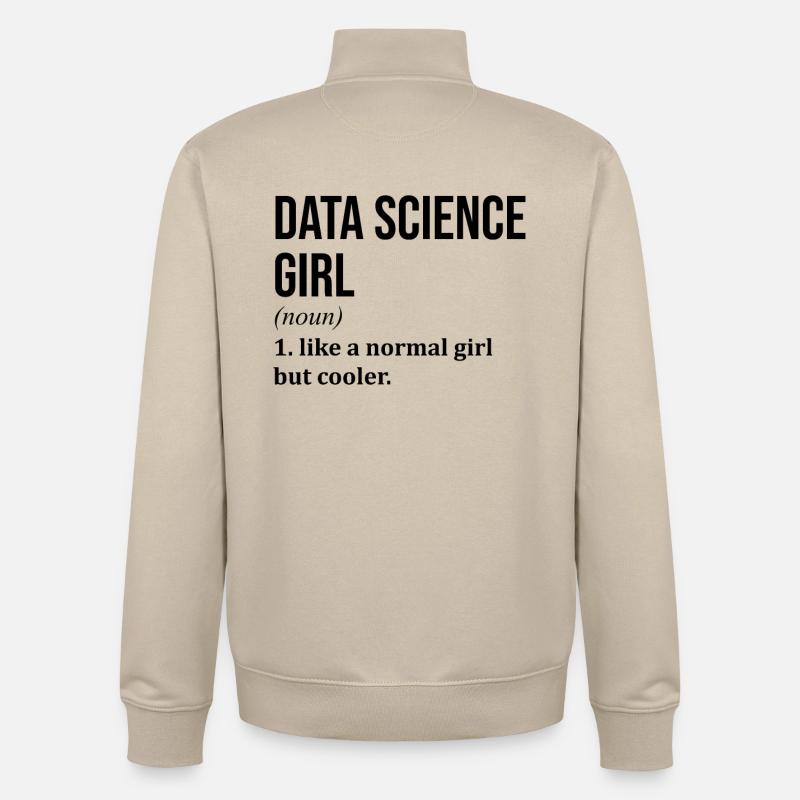 Data Science - Unisex Organic Zip Sweatshirt by Stanley/Stella - desert dust