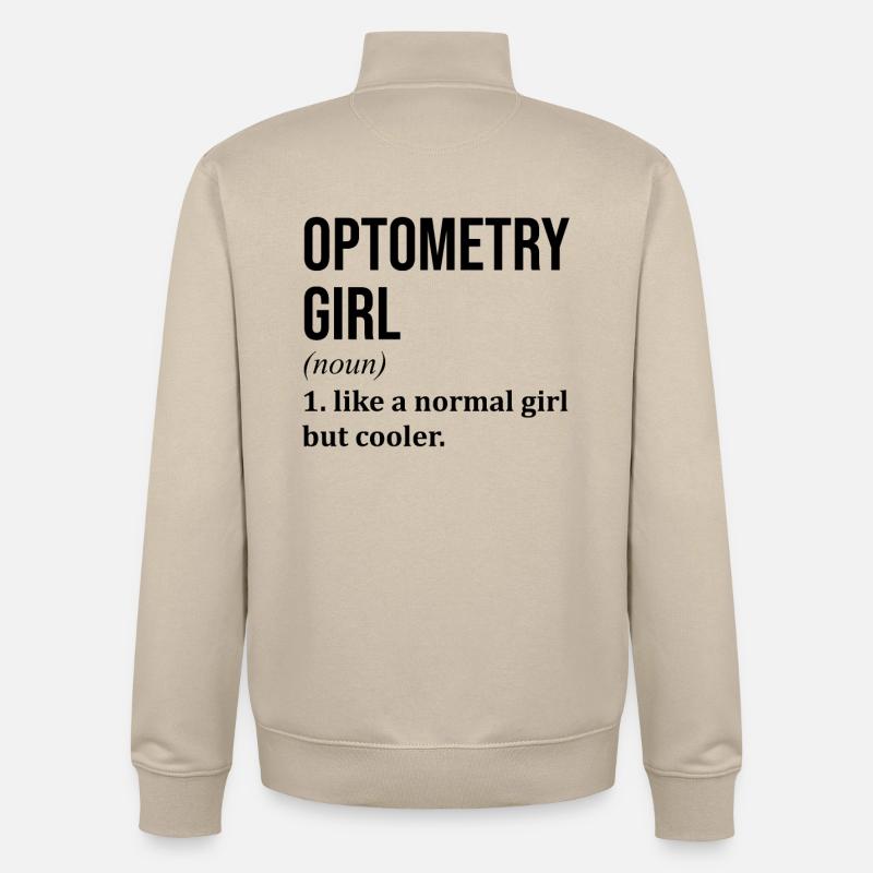 Optométrie - Sweat zippé unisexe en coton bio Stanley/Stella - beige crème