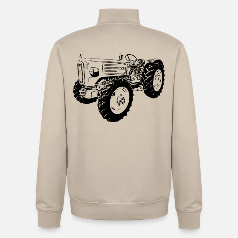 Ackerdiesel Allrad Traktor 4N2 - Unisex Organic Zip Sweatshirt von Stanley/Stella - Cremebeige