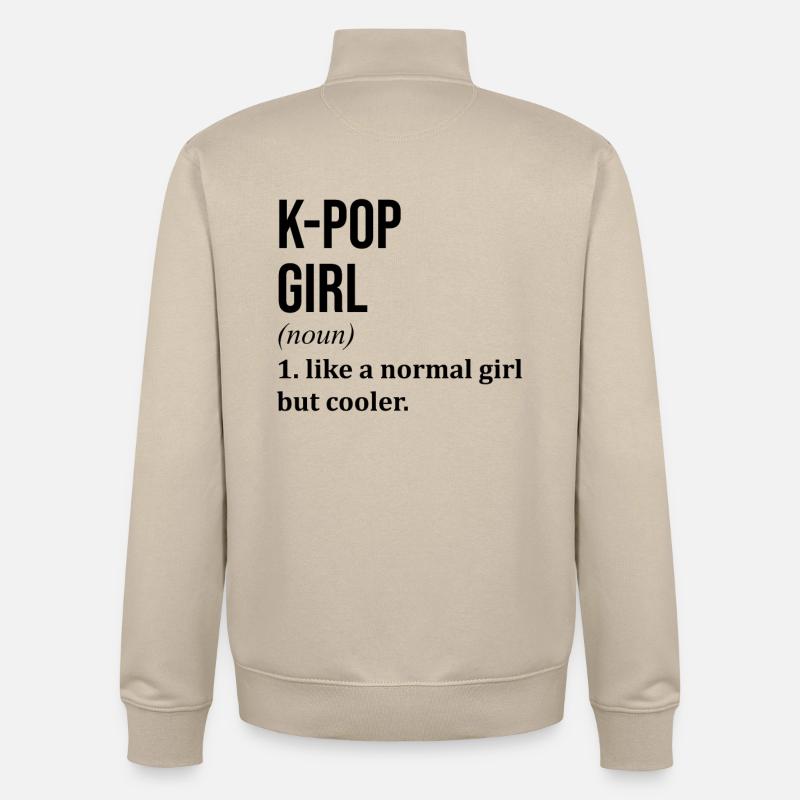 Kpop - Sweat zippé unisexe en coton bio Stanley/Stella - beige crème