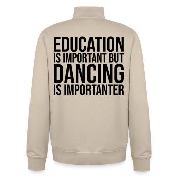 Tanzen - Unisex Organic Zip Sweatshirt von Stanley/Stella - Cremebeige - Hinten - AI Model Male 185 dark (185cm)