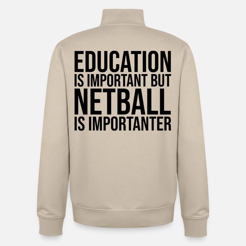 Netball - Sweat zippé unisexe en coton bio Stanley/Stella - beige crème