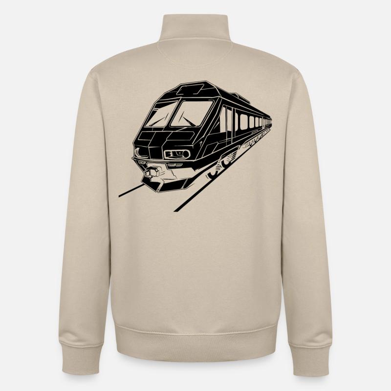 Train Graphics - Unisex Organic Zip Sweatshirt by Stanley/Stella - desert dust