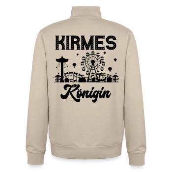 Kirmes Königin Jahrmarkt Rummel Volksfest - Unisex Organic Zip Sweatshirt von Stanley/Stella - Cremebeige - Hinten - AI Model Male 185 dark (185cm)
