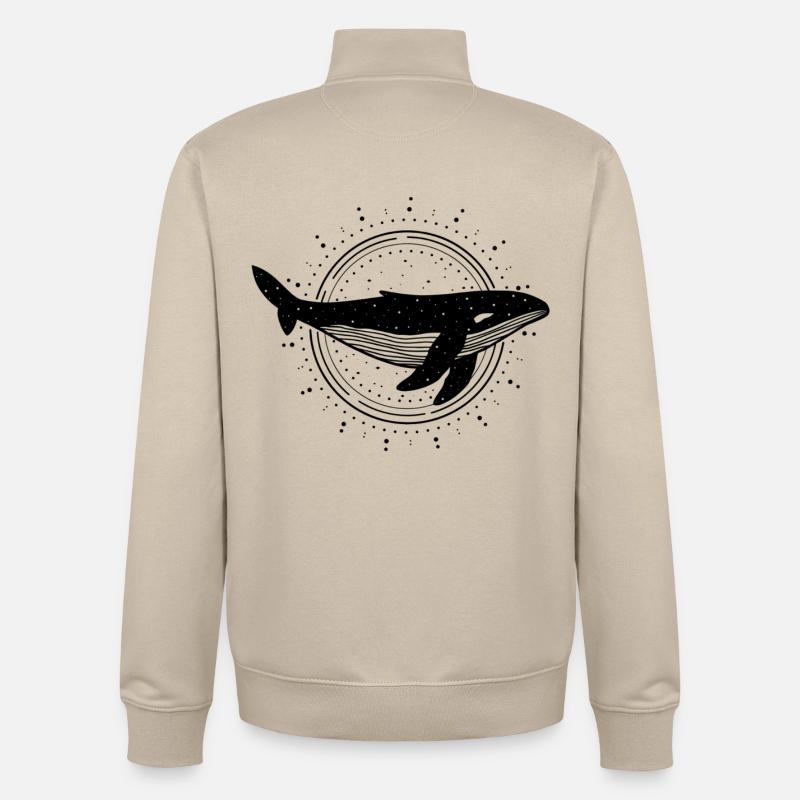 Wild Ocean - Unisex Organic Zip Sweatshirt by Stanley/Stella - desert dust