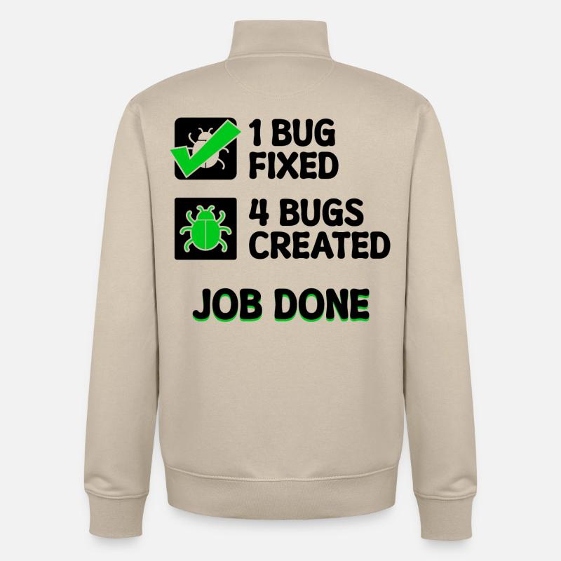 Programmierer Developer Bugfixing Bugs Skripting - Unisex Organic Zip Sweatshirt von Stanley/Stella - Cremebeige