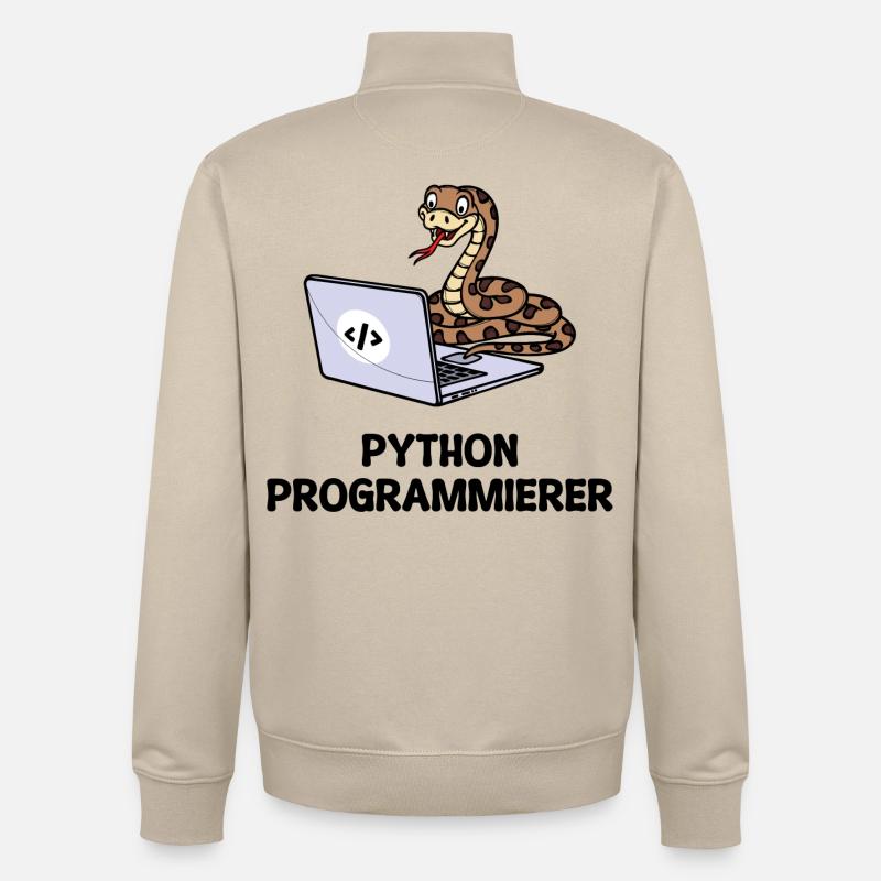 Programmierer Computer Code Developer Statement - Unisex Organic Zip Sweatshirt von Stanley/Stella - Cremebeige