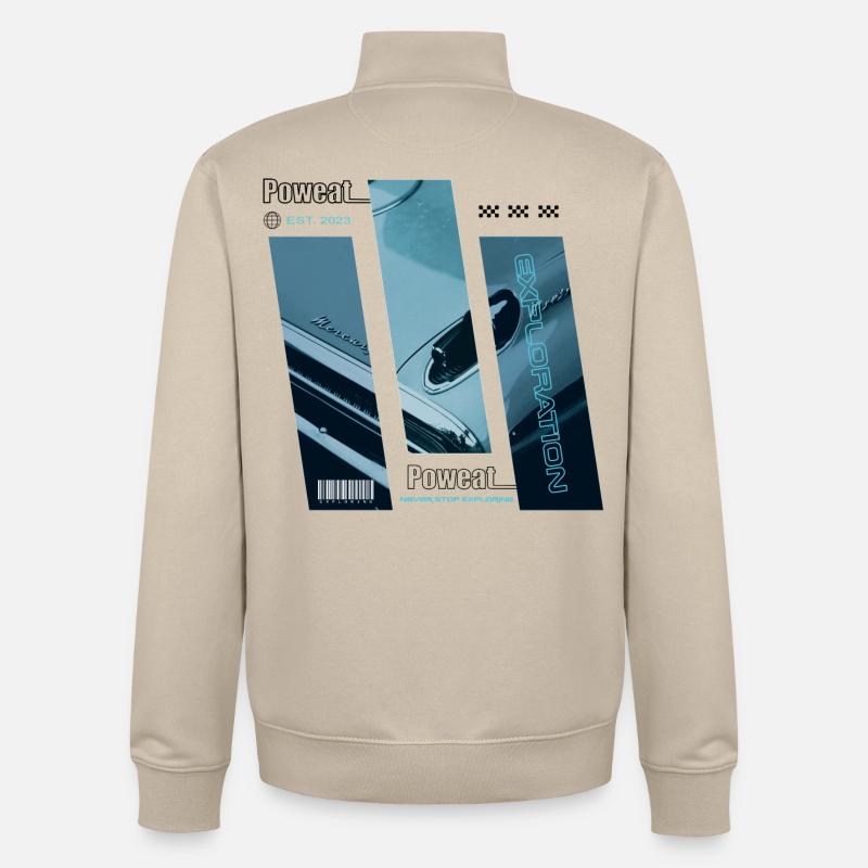 Never Stop Exploring - Unisex Organic Zip Sweatshirt by Stanley/Stella - desert dust