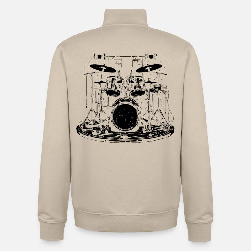 Piège - Sweat zippé unisexe en coton bio Stanley/Stella - beige crème