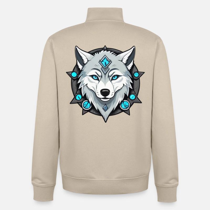 Eiswolf - Unisex Organic Zip Sweatshirt by Stanley/Stella - desert dust