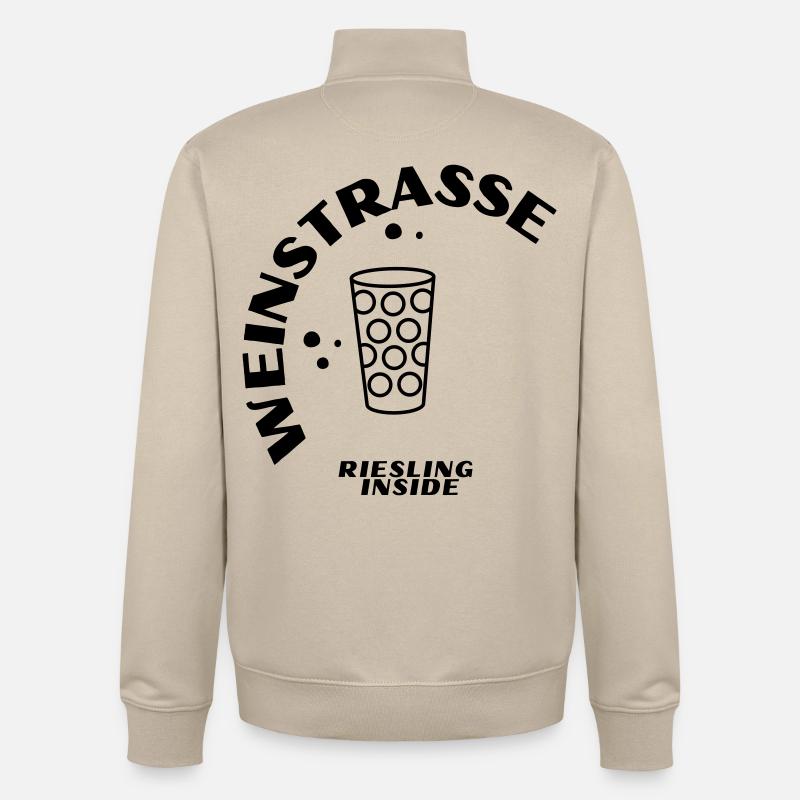 Weinstrasse 24 - Unisex Organic Zip Sweatshirt von Stanley/Stella - Cremebeige