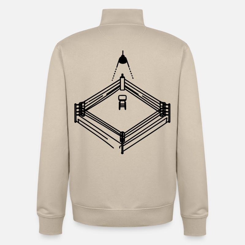 Boxring Grafik - Unisex Organic Zip Sweatshirt von Stanley/Stella - Cremebeige