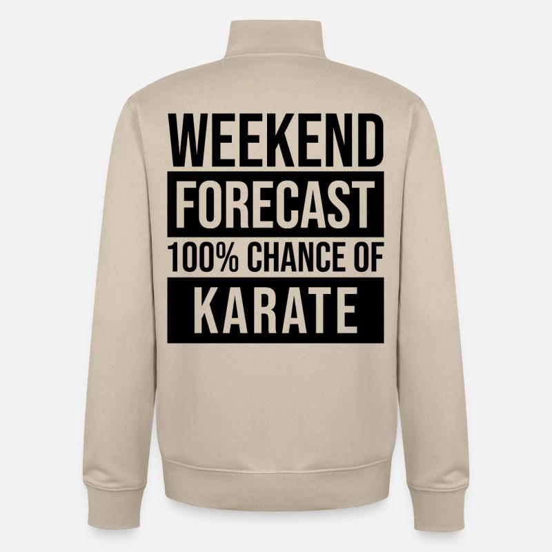 karate - Stanley/Stella unisex sweatshirt med lynlås i økologisk - cremebeige
