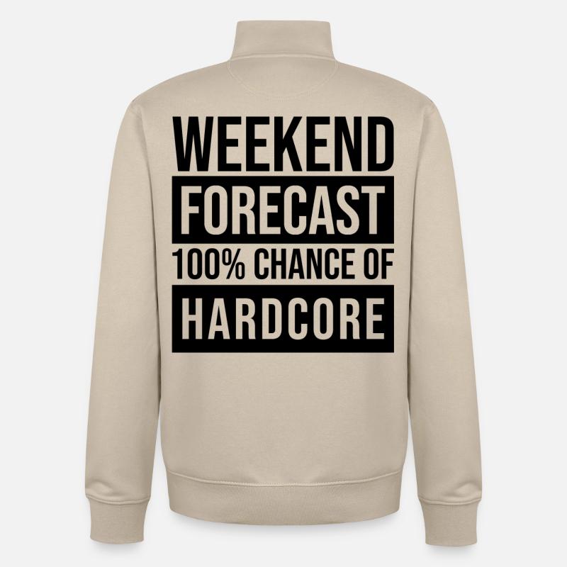 Hardcore - Sweat zippé unisexe en coton bio Stanley/Stella - beige crème