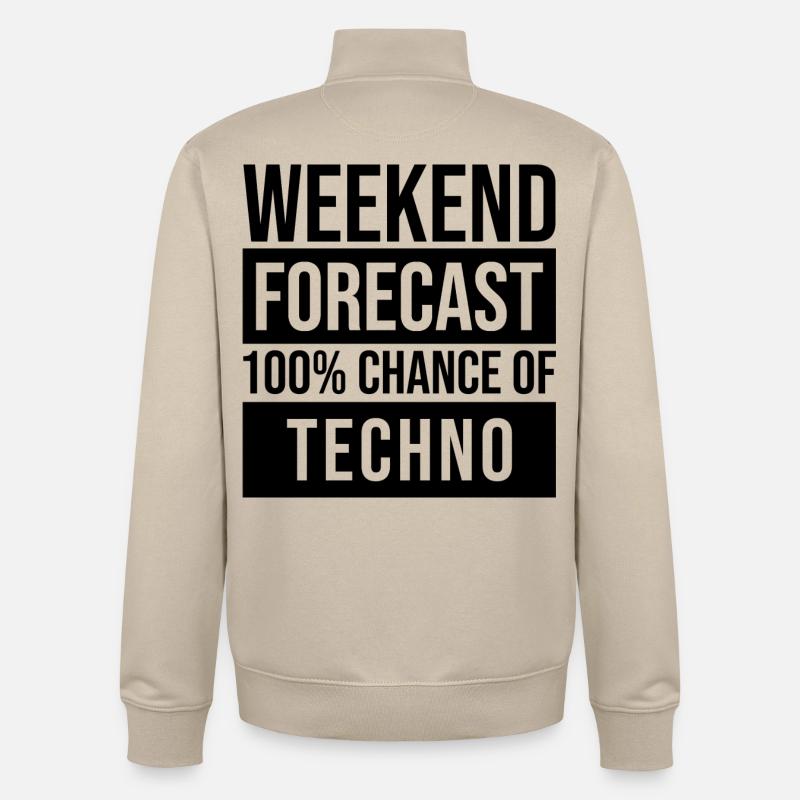 Techno - Unisex Organic Zip Sweatshirt by Stanley/Stella - desert dust