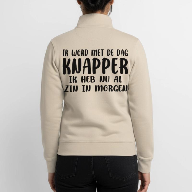 Je deviens de plus en plus beau. Hâte à demain # Sweat zippé unisexe en coton bio Stanley/Stella