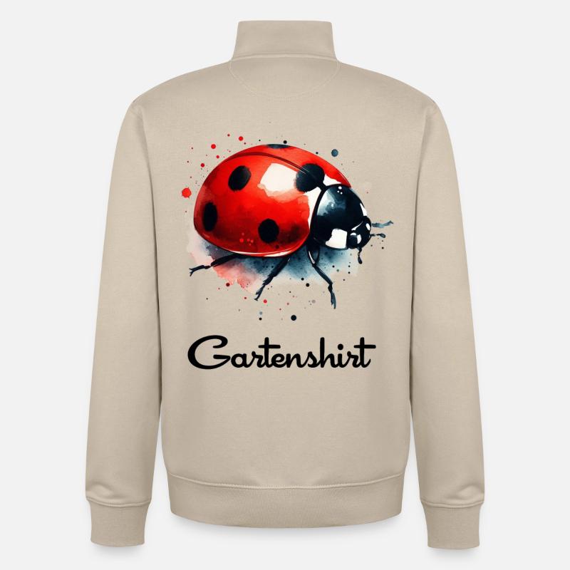 Gartenshirt Marienkäfer Gärtner - Unisex Organic Zip Sweatshirt von Stanley/Stella - Cremebeige